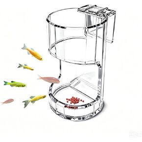 Polycarbonate Aquarium Feeder, Fish Tank Feeding Tray, 90%+ Clear, Non-Yellowing, Easy Install with Adjustable Screws in Kuwait