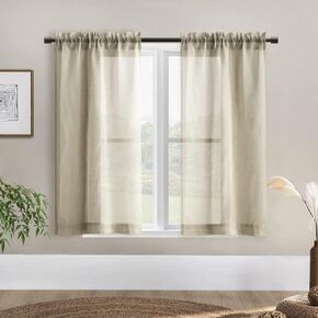 Closet Curtains for Bedroom Sliding Open Closet Without No Door,White Linen Sheer 80 inch Long French Door Curtain Set 2 Panels Textured Privacy Farmhouse Sidelight Window Treatments for Front Door in Saudi Arabia