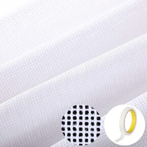 Moukeren 7 Pcs 8 x 10 Inches Needlepoint Canvas Starter Kit Include 14 Mesh Blank White Canvas and 1 Rolls Tape Pure Cotton Needlepoint Mesh for Embroidery DIY Knit Crochet Projects Make Dividers in Kuwait