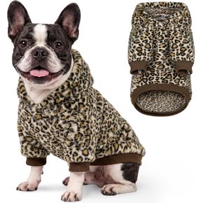 YUDODO Leopard Dog Hoodies for Small Dogs Cozy Fabric Warm Dog in Saudi Arabia