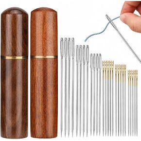 Ftyiwu 60PCS Self Threading Needles 6Sizes Large Eye Hand Sewing Needles in Kuwait