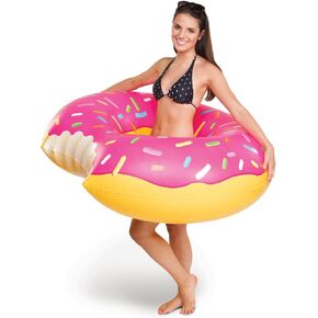 BigMouth Inc. Giant Frosted Donut Pool Float, 4' Wide, Inflatable Floatie Tube, Blow Up Swim Ring, Outdoor Summer Pool Party Water Toy in Saudi Arabia