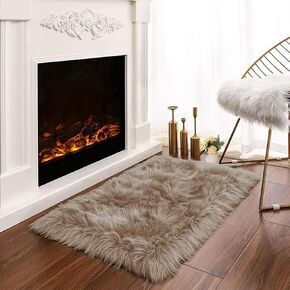 Latepis Yellow Runner Rug 2x6 Fluffy Rug Faux Sheepskin Fur Rug for Bedroom Living Room Décor Cushion Fuzzy Rug Boho Rug, Runner in Saudi Arabia