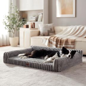 Orthopedic Dog Bed Large 35x25x9.5" Washable Cover Grey in Kuwait