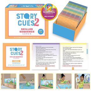 SkillEase Story Cues Skilled Sequencing Cards, Speech Therapy Materials, Social Skills Game, English Language Learners Games, Storytelling Cards, Sentence Building and Picture Cards in Kuwait