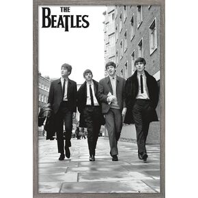 Trends International The Beatles - In London Wall Poster, 22.375" x 34", Barnwood Framed Version in Saudi Arabia