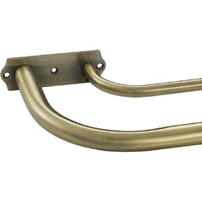 Antique Bronze Drapery Rods for Windows 48 to 84Inch, Wrap Around, Room Darkening, 1-Inch Front & 5/8 Inch Back, Suitable for Curtains in Saudi Arabia