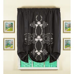 Today's Curtain Verona Reverse Embroidery Panel Pair and Tiebacks, 63", Ecru/Antique, 80" W X 63" L in Saudi Arabia