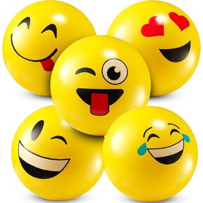 5-Inch Happy Face Bouncing Balls for Kids & Toddlers (Pack of 5) in Kuwait
