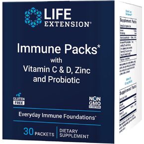 Life Extension - Immune Packs with Vitamin C & D, Zinc and Probiotic (30 Packs) in Kuwait