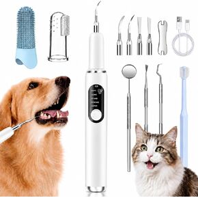 Dog Ultrasonic Tooth Cleaner, Pet Plaque and Tartar Remover IPX6 in Kuwait