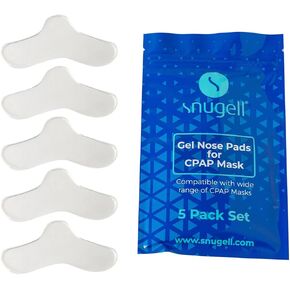 Gel Nose Pads for CPAP Mask by Snugell™ | 5 Pack Set | Compatible with Wide Range of CPAP Masks | Fits Most CPAP Face Masks | Sleep Nose Comfort Pads | in Saudi Arabia