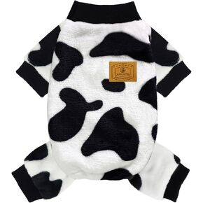XPUDAC Cow Dog Sweater, Dog Winter Clothes for Small Medium Dogs Girl Boy Fleece Pet Pajamas for Winter Christmas, Medium in Saudi Arabia