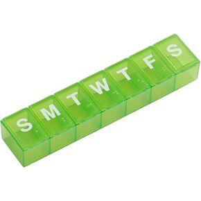 EZY DOSE Weekly (7-Day) Pill Organizer, Vitamin Case, and Medicine Box, Large Compartments, Color May Vary in Saudi Arabia