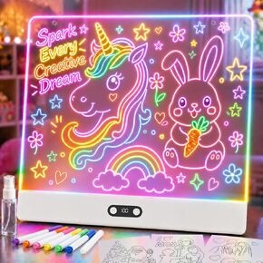 16" Rechargeable LED Drawing Board for Girls, 11 Light Modes in Kuwait