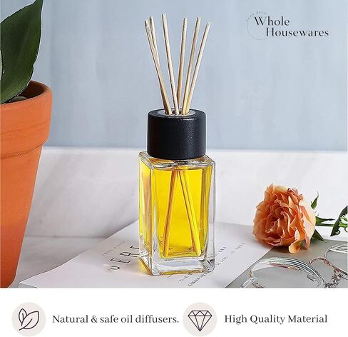 Whole Housewares Reed Diffusers for Home - Home Fragrance and Decor with Green Tea Aroma - Long Lasting Air Fresheners for Living Room, Bedroom, Bathroom - Refresh Your Home (Blue, 11.2" x 3.9") in Kuwait