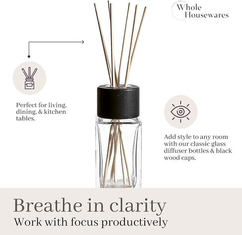 Whole Housewares Reed Diffusers for Home - Home Fragrance and Decor with Green Tea Aroma - Long Lasting Air Fresheners for Living Room, Bedroom, Bathroom - Refresh Your Home (Blue, 11.2" x 3.9") in Kuwait