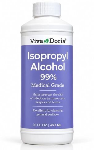 فيفا دوريا كحول الأيزوبروبيل 99%، كحول محمر، درجة طبية IPA، 16 أونصة سائلة in Kuwait