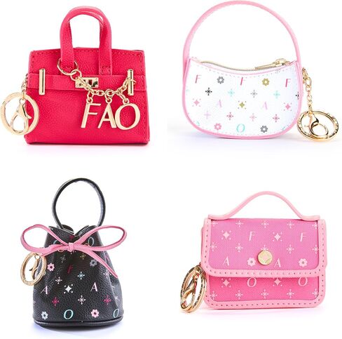 FAO Schwarz Kids Mini Handbag 4-Pack, Clip-On Purse Charms & Coin Pouches in Kuwait