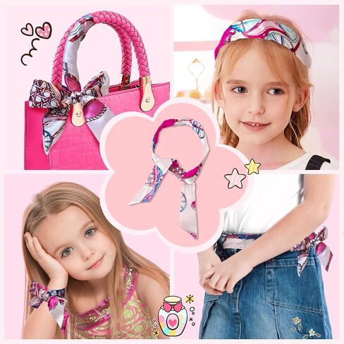 Little Girl Purse with Pretend Makeup for Toddlers, Kids Play Purse Set - Includes Handbag, Pretend Play Headset, Wallet, Phones, Birthday Gift for Girls Age 3+ (Deluxe Purse Set-Hot Pink) in Kuwait
