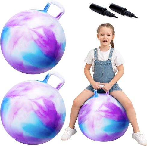 ZOOJOY 6pcs Hopper Balls for Kids 3-8 | 18in Clouds Bouncy Ball with Handle in Kuwait