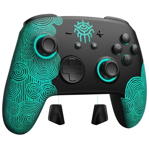 [Luminous Pattern] Switch Controller, FUNLAB Switch Pro Controller Wireless Compatible with Nintendo Switch/OLED/Lite, Firefly Bluetooth Gamepad with 7 LED Colors/Paddle/Turbo/Control for Zelda Game in Saudi Arabia