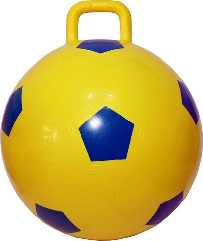 AppleRound Space Hopper with Pump in Basketball Style, 18in / 45cm Diameter for Ages 3-7, Kangaroo Bouncer, Hoppity Hippity Hopball, Sit-on Bouncy Ball with Handle in Kuwait