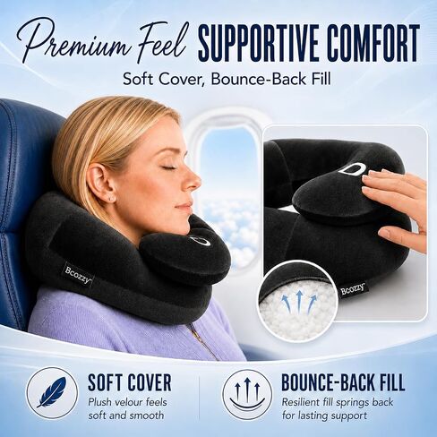 BCOZZY 3-7 Y/O Kids Travel Neck Chin Supporting Pillow for Traveling in a Car seat, Provides Double Support for Toddlers in Road Trips, Must Have Travel Essential, Carry Bag, Small Size, Gray in Kuwait