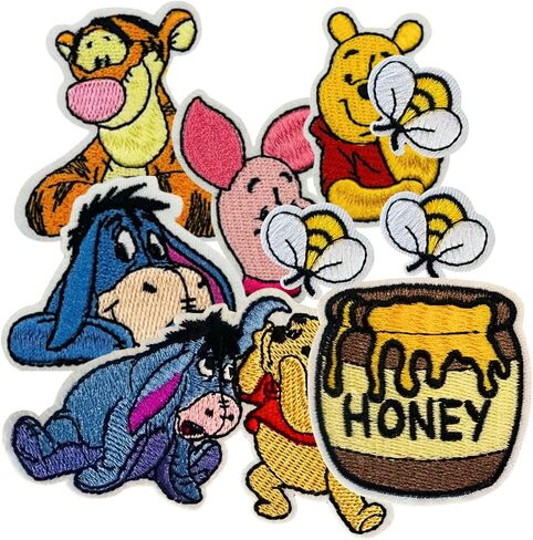 9Pcs Cute Bears Embroidery Patches,Anime Embroidered Badges Patch for Sew On/Iron On Fabric Stickers Applique for Backpacks,Hat,Jeans,Bags,DIY Clothes in Saudi Arabia