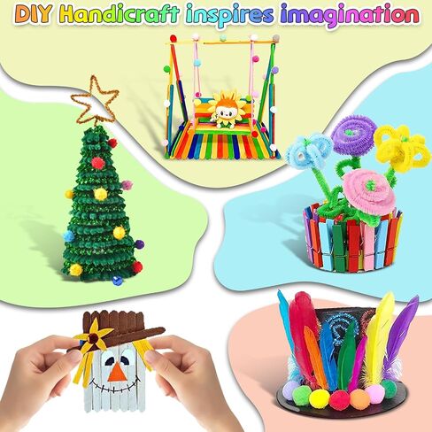 Sundaymot Arts and Crafts Supplies for Kids, 2000+Pcs DIY Craft Kits in Kuwait