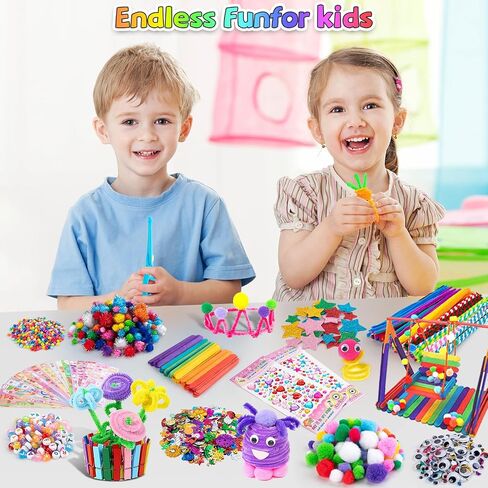 Sundaymot Arts and Crafts Supplies for Kids, 2000+Pcs DIY Craft Kits in Kuwait