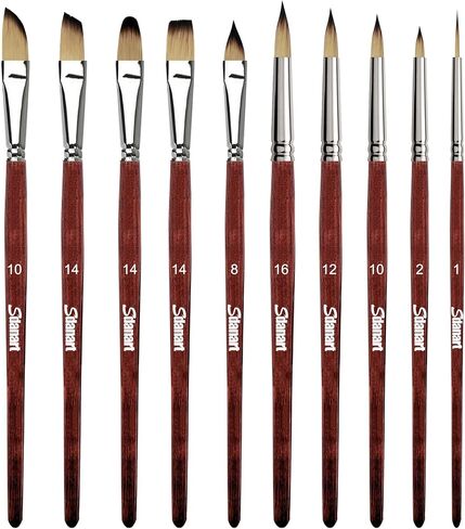 Sdanart Watercolor Brushes Professional，10 PCS Artist Paint Brush Shapes in Saudi Arabia