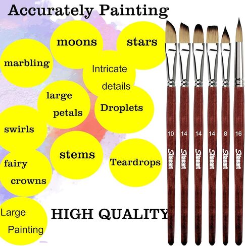 Sdanart Watercolor Brushes Professional，10 PCS Artist Paint Brush Shapes in Saudi Arabia