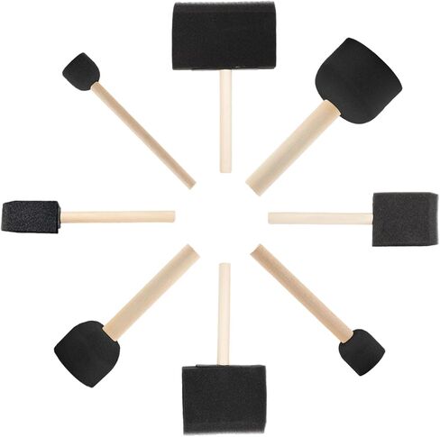 8pcs Foam Paint Brush Set, Mixed Round and Square Sponges in Saudi Arabia
