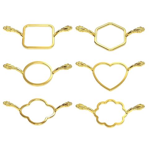 6Pcs Golden Wax Seal Molds with Handles Reusable for DIY Card Making in Saudi Arabia