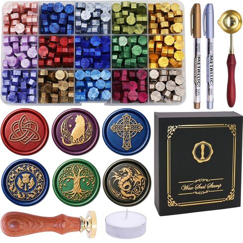 SWANGSA Celtic Wax Seal Stamp Kit with Sealing Wax Beads in Saudi Arabia