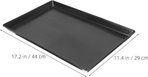 2pcs Dog Crate Tray Replacement 17x11 Inches Kennel Pan Black Plastic Bottom Floor Liners for Cat Rabbit Pets Potty Training Food Bowls Holder Tray for Cages in Kuwait