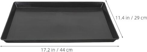 2pcs Dog Crate Tray Replacement 17x11 Inches Kennel Pan Black Plastic Bottom Floor Liners for Cat Rabbit Pets Potty Training Food Bowls Holder Tray for Cages in Kuwait