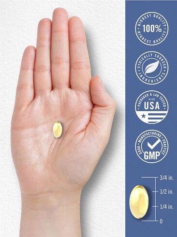 Carlyle Mini Fish Oil Softgels | 1300 mg | 200 Omega-3 Pearls | Non-GMO & Gluten Free Supplement in Kuwait