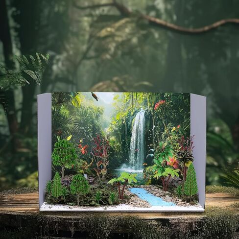 MUQGY 46Pcs Rainforest Diorama Kit Diorama Supplies Habitat Project Box in Kuwait