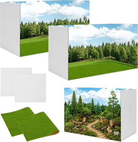 Ecmln Jungle Diorama Kit- Artificial Grass & Tapes for School Project in Kuwait