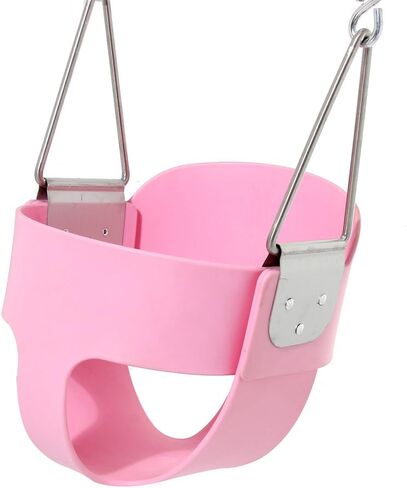Pink Toddler Swing Trapeze Swing Bar Rings 48" Heavy Duty Plastic Coated Chains Swing Set Accessories in Kuwait