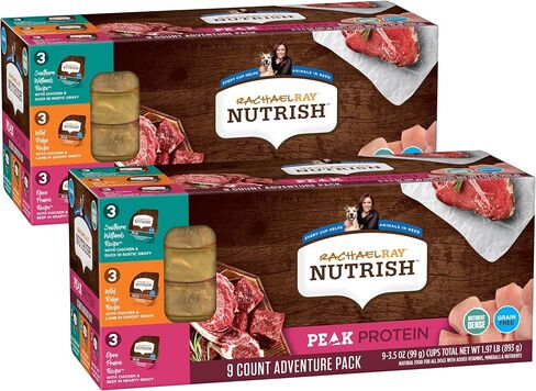 Nutrish Peak Protein Wet Dog Food Variety Pack, 3.5oz Cups (Rachael Ray) in Saudi Arabia