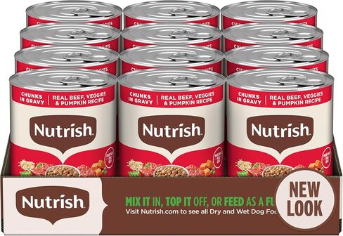 Nutrish Chicken Wet Dog Food Chunks in Gravy, 13 oz. Pack 12 (Rachael Ray) in Kuwait