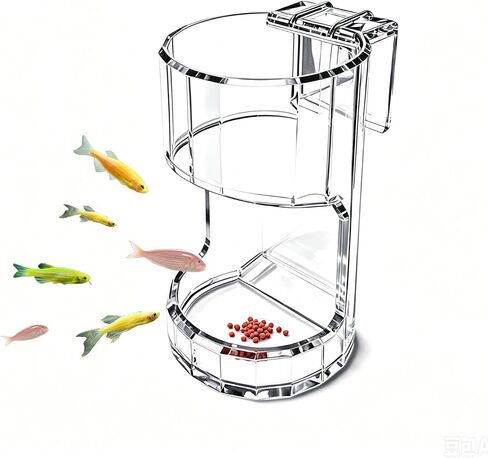 Polycarbonate Aquarium Feeder, Fish Tank Feeding Tray, 90%+ Clear, Non-Yellowing, Easy Install with Adjustable Screws in Kuwait