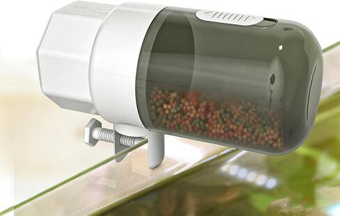 Automatic Fish Feeder for Aquarium, Programmable Timer Food Dispenser, 350ml Large Capacity, 3 Modes 8/12/24H, Adjustable Portion, Battery Operated for Fish Turtle Tank in Kuwait