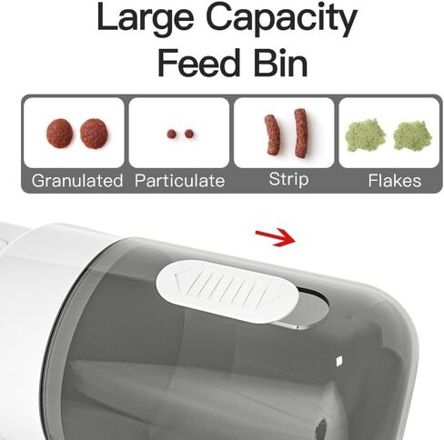 Automatic Fish Feeder for Aquarium, Programmable Timer Food Dispenser, 350ml Large Capacity, 3 Modes 8/12/24H, Adjustable Portion, Battery Operated for Fish Turtle Tank in Kuwait