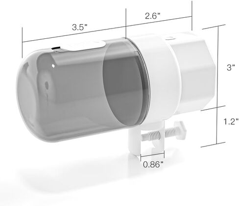 Automatic Fish Feeder for Aquarium, Programmable Timer Food Dispenser, 350ml Large Capacity, 3 Modes 8/12/24H, Adjustable Portion, Battery Operated for Fish Turtle Tank in Kuwait