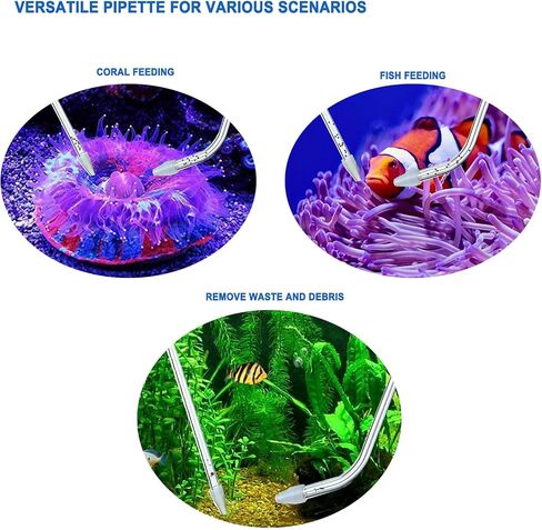 Axolotl Tank Accessories, Long Pipette Coral Food Feeder, Aquarium Tweezers in Kuwait