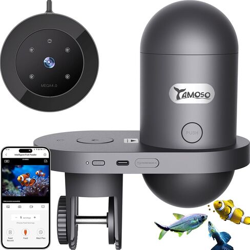 WiFi Automatic Fish Feeder for Aquarium, Tank Feeder with Camera in Kuwait